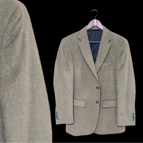 Jos.A. Bank Mens Blazer Size 39R Brown Camel Hair Sport Coat